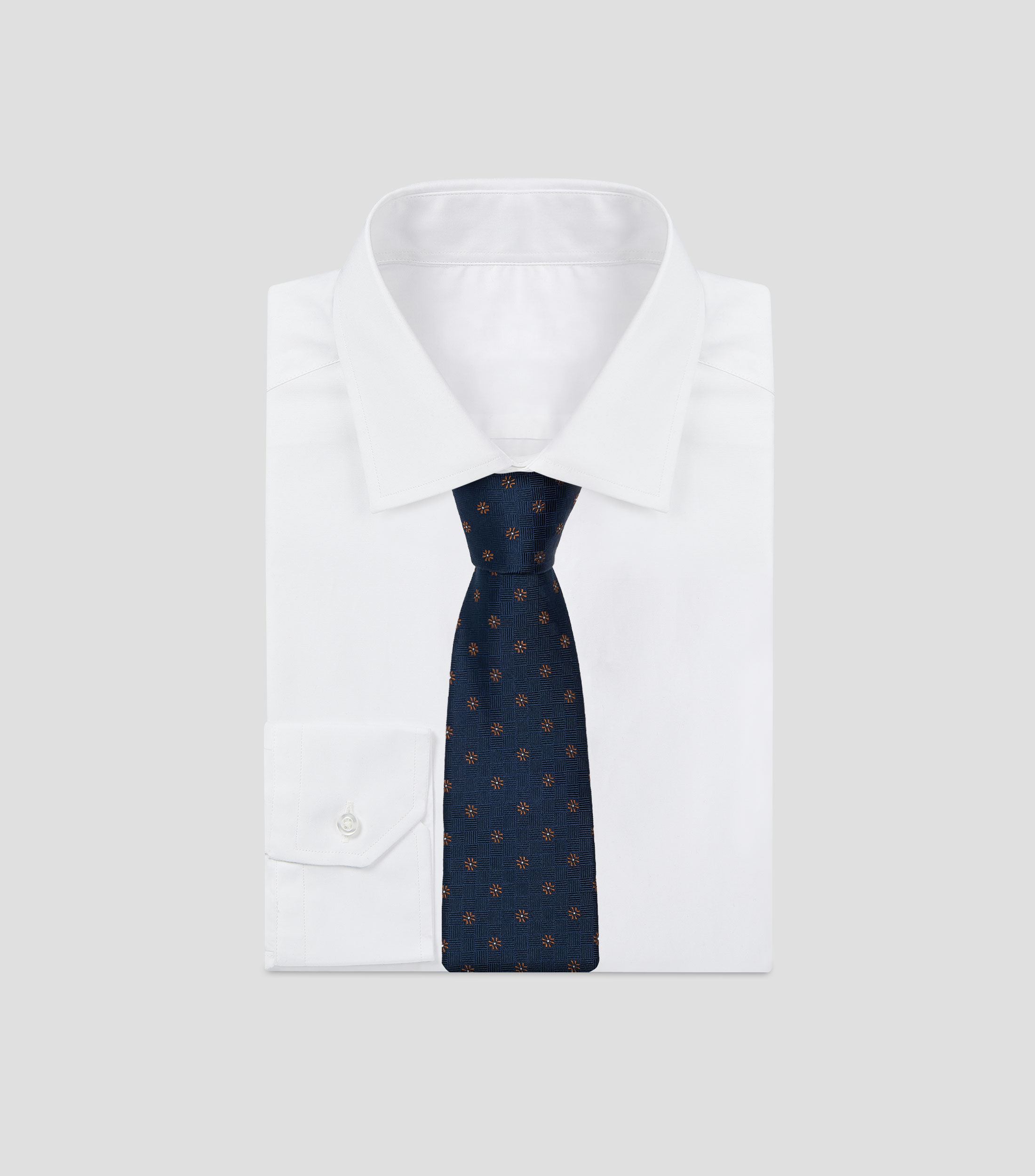 Corbata ancha en seda estampada